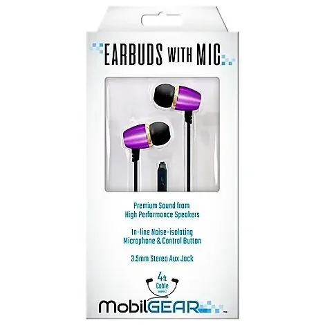 Earbud With Mic -metalic Purple – Me-e1 – EA