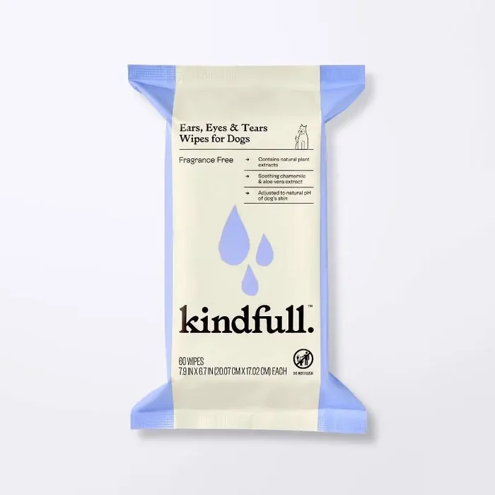 Ears, Eyes and Tears Dog Wipes – 60ct – Kindfull™