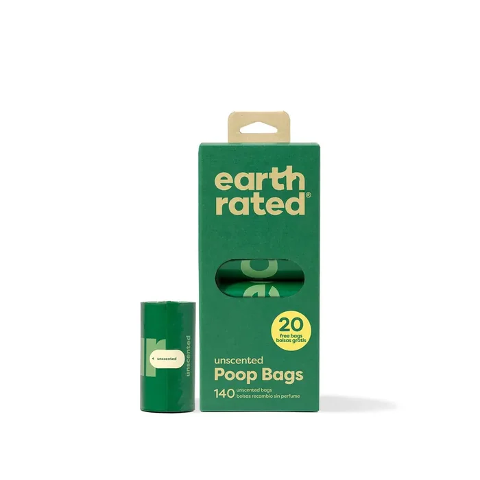 Earth Rated Unscented Poop Bags for Dogs, Count of 140