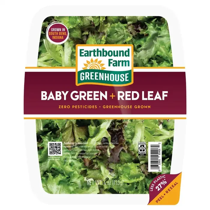 Earthbound Farm Greenhouse Baby Green + Red Leaf