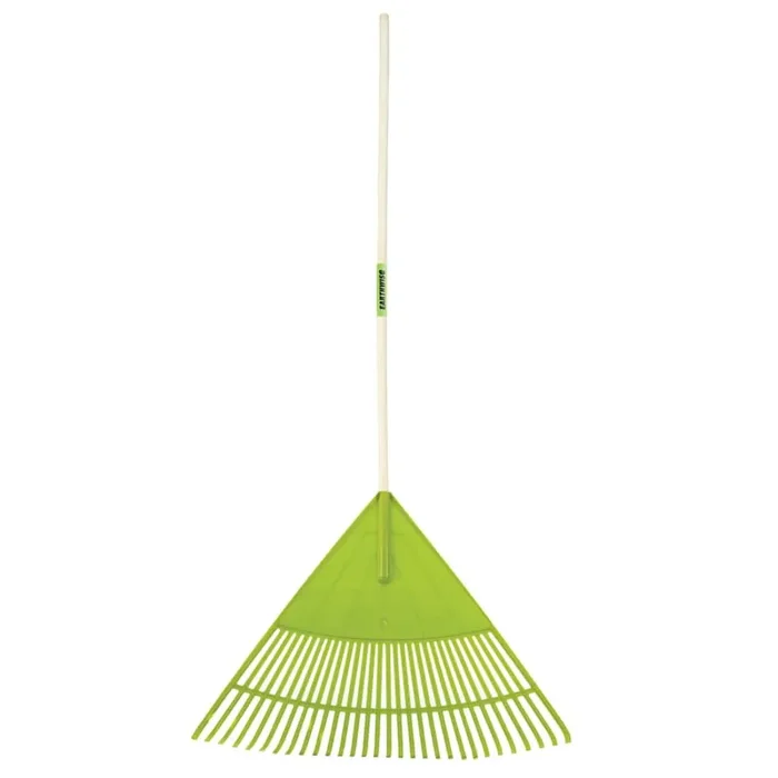 Earthwise Poly Rake With Long Wood Handle