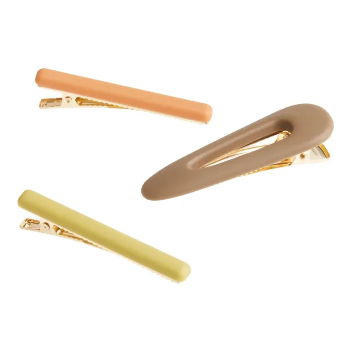 Earthy Matte Finish Hair Clips 3 Pack