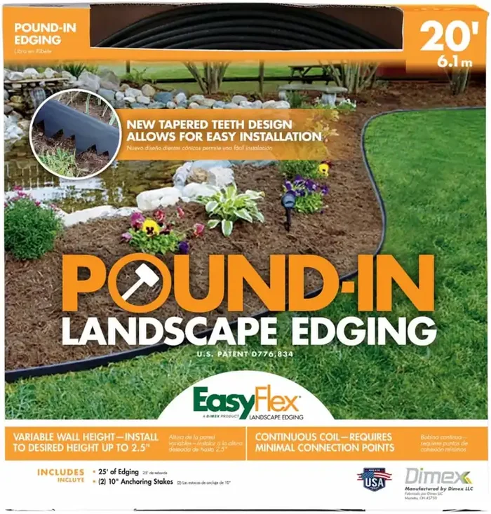 Easy Flex Pound-In Landscape Edging – Black