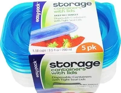 Easy Pack Rectangle Storage Containers With Lids