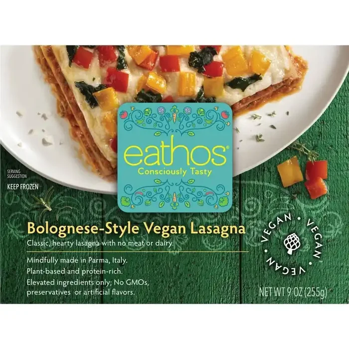 Eathos Frozen Bolognese-style Vegan Lasagna – 9oz