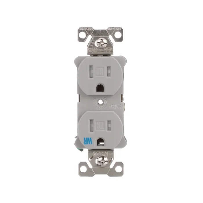 Eaton Arrow Hart 15 -Amp 125-volt Tamper Resistant Weather Resistant Residential/Commercial Duplex Outlet , Gray