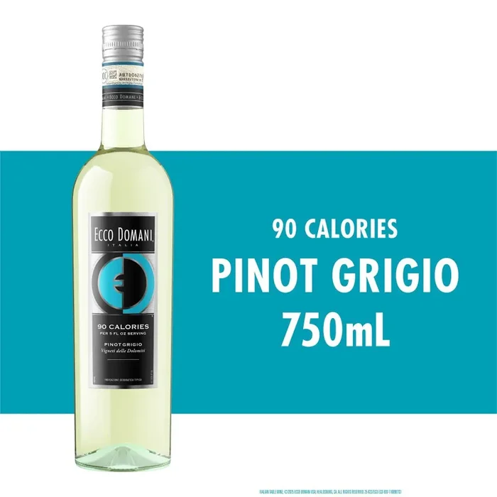 Ecco Domani 90 Calorie Pinot Grigio Italian White Wine