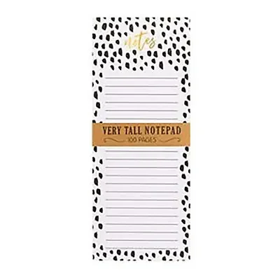 Eccolo Black/White Dots Very Tall Magnetic Notepad