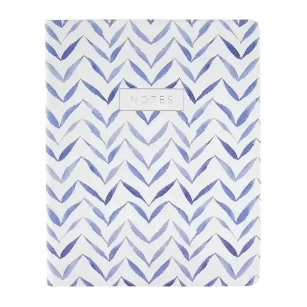 Eccolo Hardcover Journal, 8″” x 10″”, College Rule, 256 Pages, Blue/White