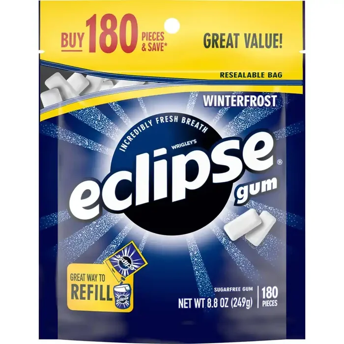 Eclipse Winterfrost Sugar Free Chewing Gum, Value Pack – 180ct