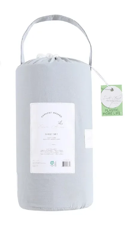 Eden Home Vapor Blue Sheet Set, Twin, 3PC