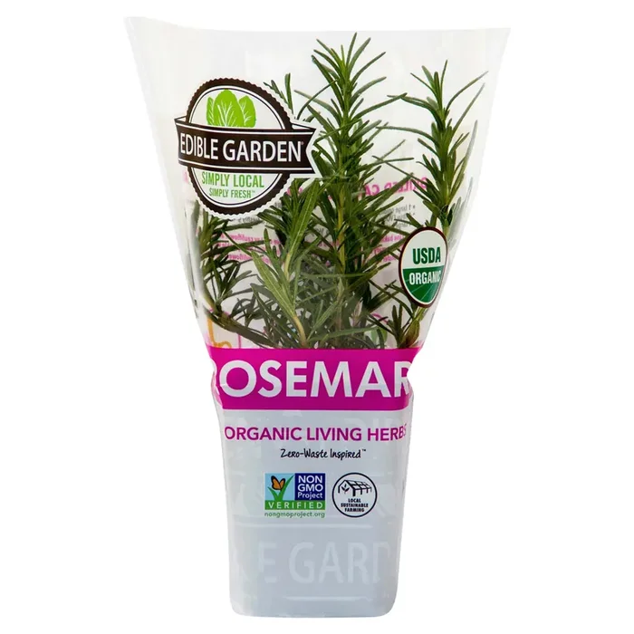 Edible Garden 4″ Fresh Organic Potted Rosemary