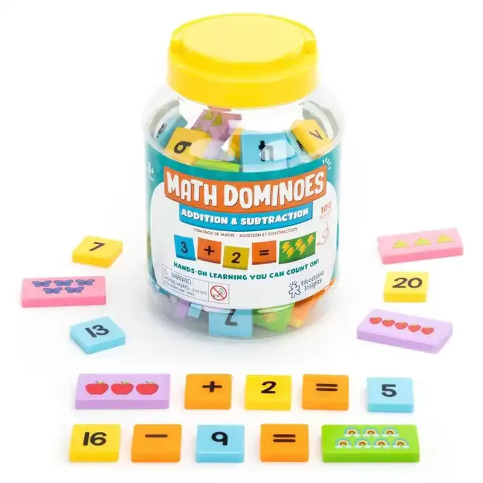 Educational Insights Math Dominoes Addition and Subtraction, Teacher Supplies