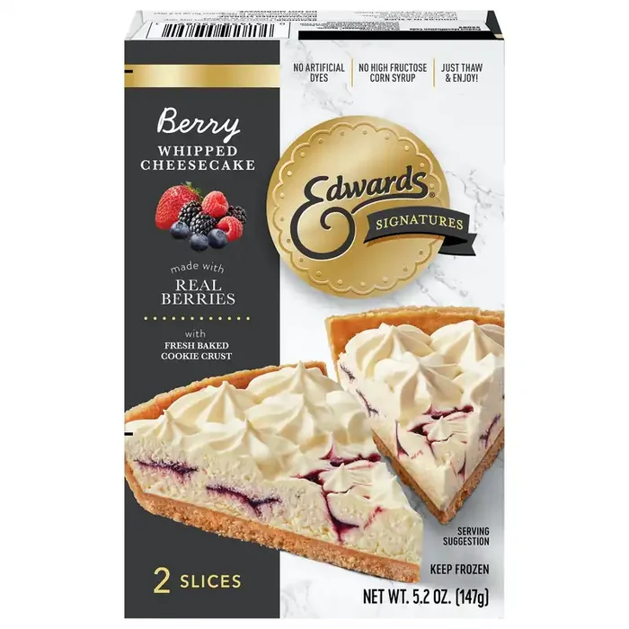 Edwards Singles Desserts Frozen Whipped Berry Cheesecake