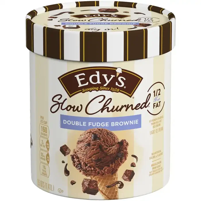 Edy‘s/Dreyer‘S Slow Churned Double Fudge Brownie Light Ice Cream, 1.5 Qt