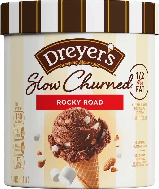 Edy‘s Dreyer‘s Slow Churned Rocky Road Light Ice Cream, 1.5 Qt