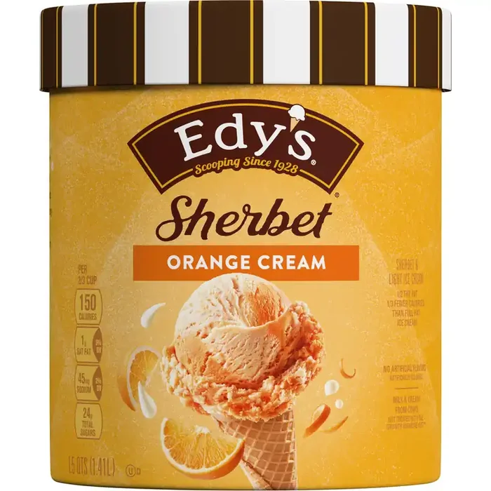 Edy‘s Edy‘s/Dreyer‘S Orange Cream Sherbet, 1.5 Qt