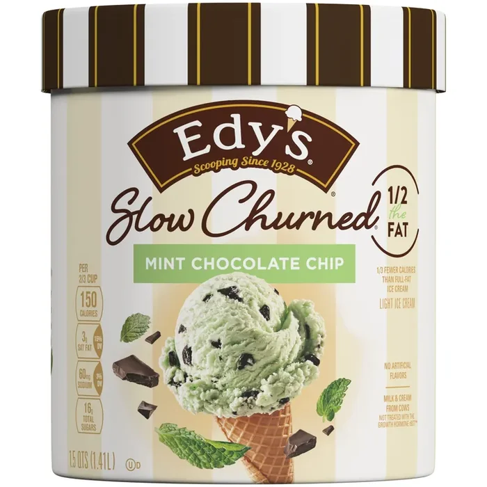 Edy‘s Slow Churned Light Mint Chocolate Chip Ice Cream 1.5 qt