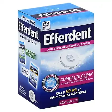 Efferdent Denture Cleanser Anti-Bacterial Tablets