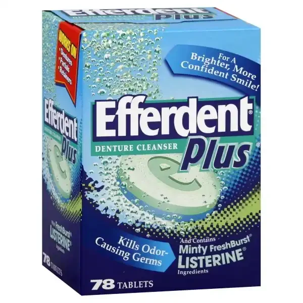 Efferdent Denture Cleanser, Minty FreshBurst Listerine, Tablets
