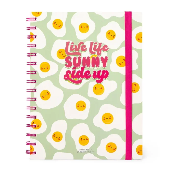 Egg Sunny Side Up A5 Spiral Bound Lined Notebook