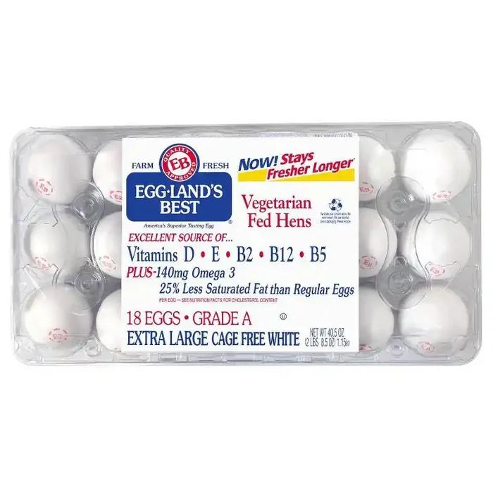 Eggland‘s Best Extra Large Cage Free Grade A White Eggs – 18ct