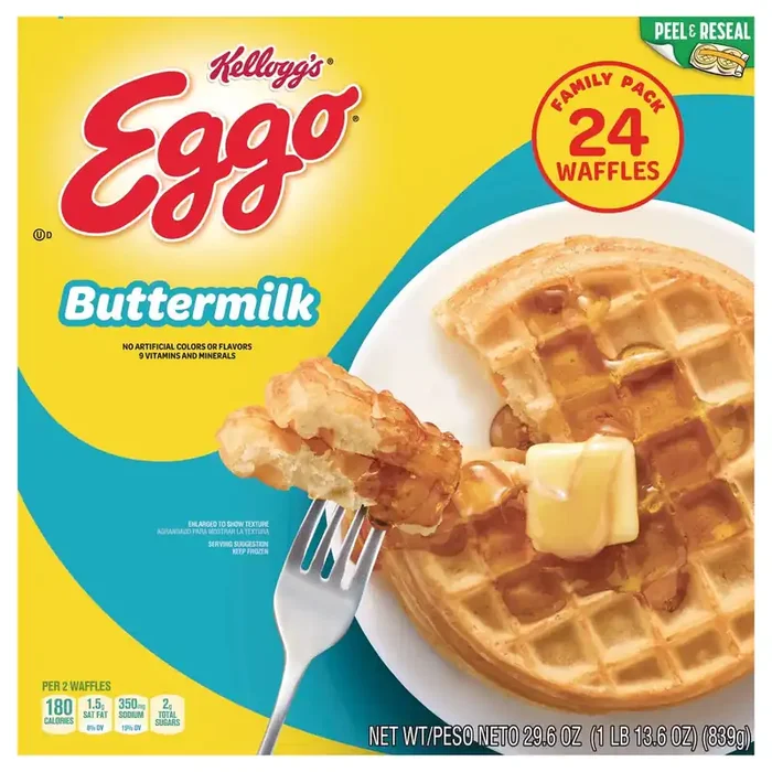 Eggo Buttermilk Frozen Waffles – 29.6oz/24ct