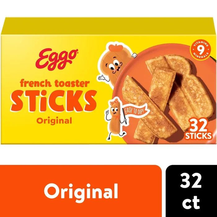 Eggo Frozen French Toaster Sticks, Frozen Breakfast, Breakfast Food, Original, 12.7oz Box, 32 Sticks