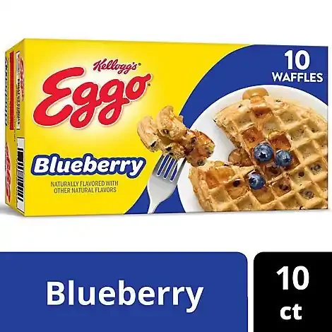 Eggo Frozen Waffles Blueberry Frozen Breakfast 10 Count – 12.3 Oz