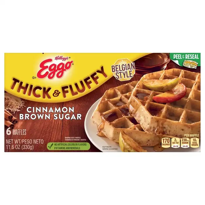 Eggo Think & Fluffy Cinnamon Brown Sugar Frozen Waffles – 11.6oz/6ct