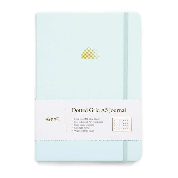 Eggshell Blue Cloud A5 Dot Grid Journal