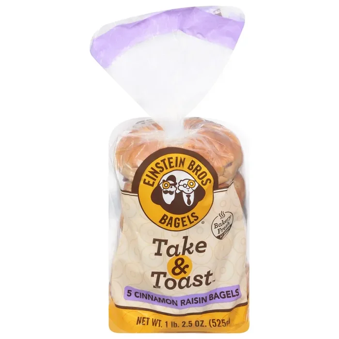 Einstein Bros. Take & Toast Cinnamon Raisin Bagels 5 ea