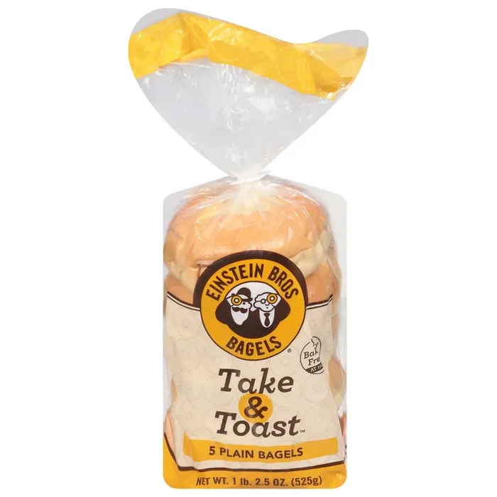 Einstein Bros. Take & Toast Plain Bagels 5 ea