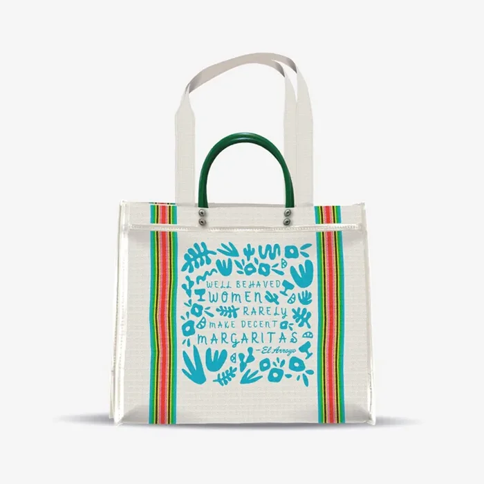 El Arroyo Margarita Floral Mesh Tote