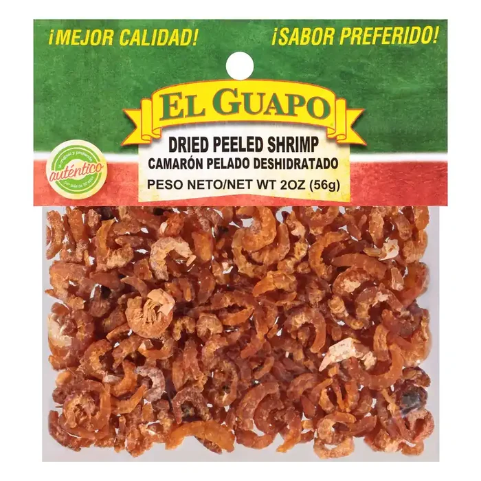 El Guapo Whole Dried Peeled Shrimp (Camaron Pelado Entero Deshidratado)- 2 oz