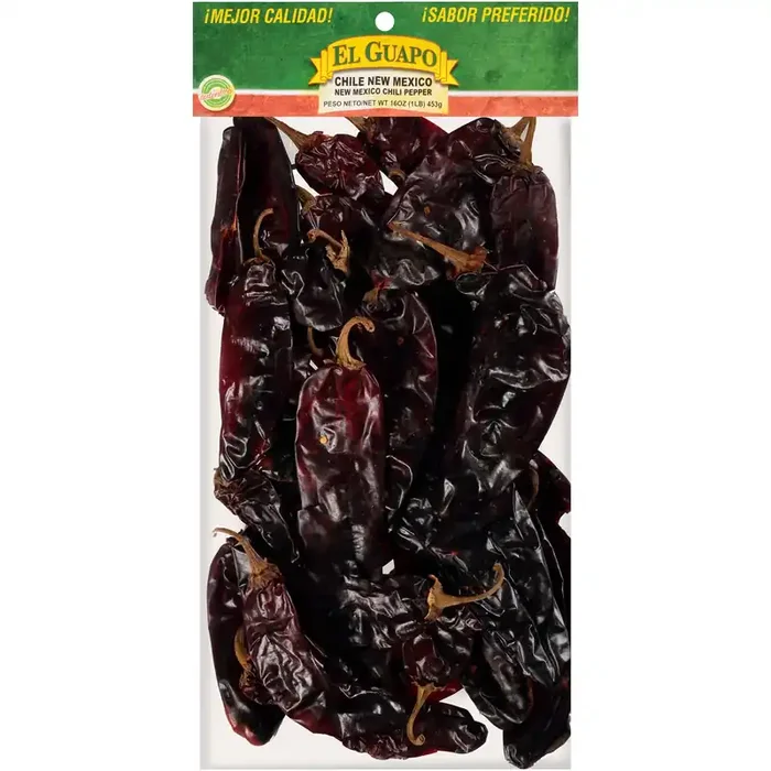 El Guapo Whole New Mexico Chili Pods (Chile Nuevo Mexico Entero), 16 oz