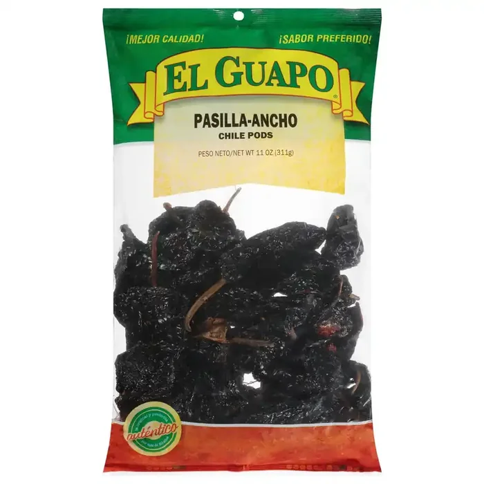 El Guapo Whole Pasilla Ancho Chili Pods (Chile Pasilla Ancho), 11 oz