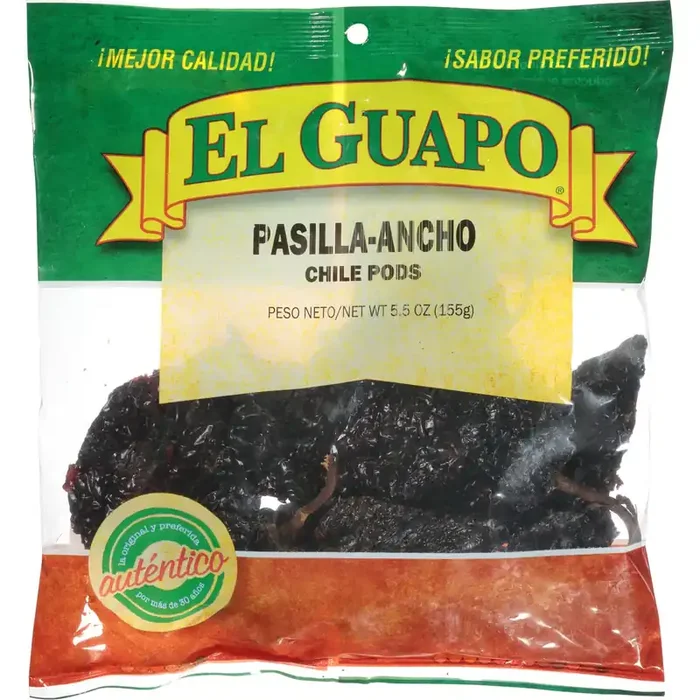 El Guapo Whole Pasilla Ancho Chili Pods (Chile Pasilla Ancho), 5.5 oz