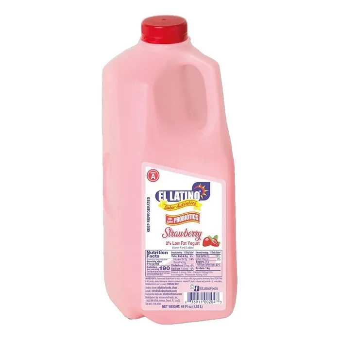 El Latino Strawberry 2% Low Fat Yogurt – 64 oz