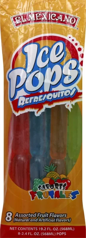 El Mexicano Refresquitos (Ice Pops) Assorted Flavors 8Ct