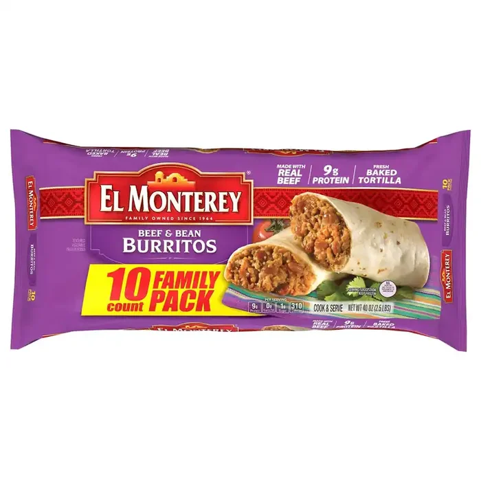 El Monterey Burritos Beef & Bean Family Pack