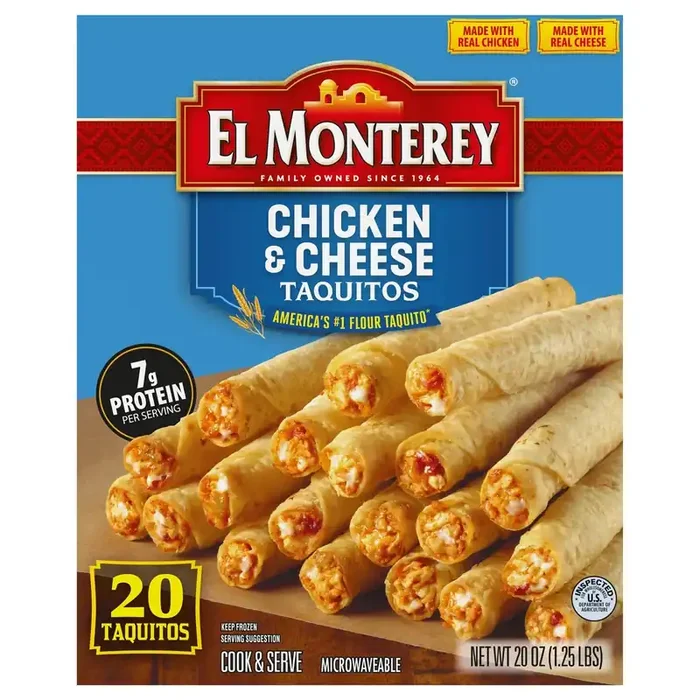 El Monterey Chicken & Cheese Flour Taquitos 20 ct, 20 oz (Frozen)
