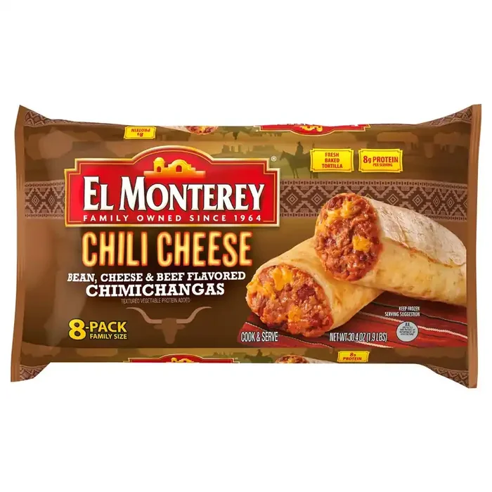 El Monterey Chili Cheese Chimichangas, 8 count (Frozen)