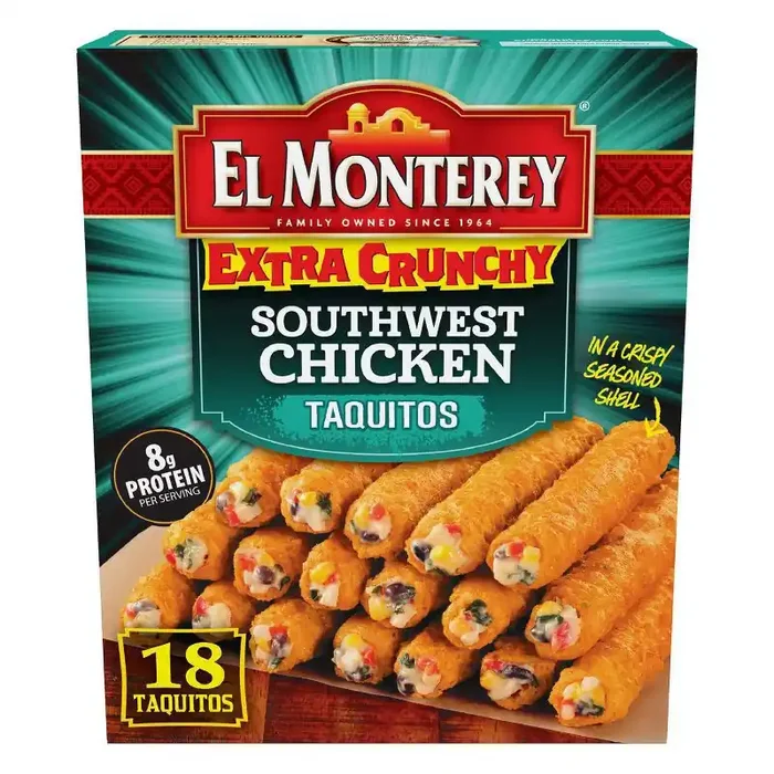 El Monterey Extra Crunchy Southwest Chicken Taquitos 18 ct, 20.7 oz (Frozen)