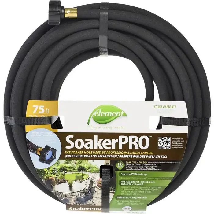 Element 3/8-in x 75-ft Kink Free Rubber Black Soaker Hose