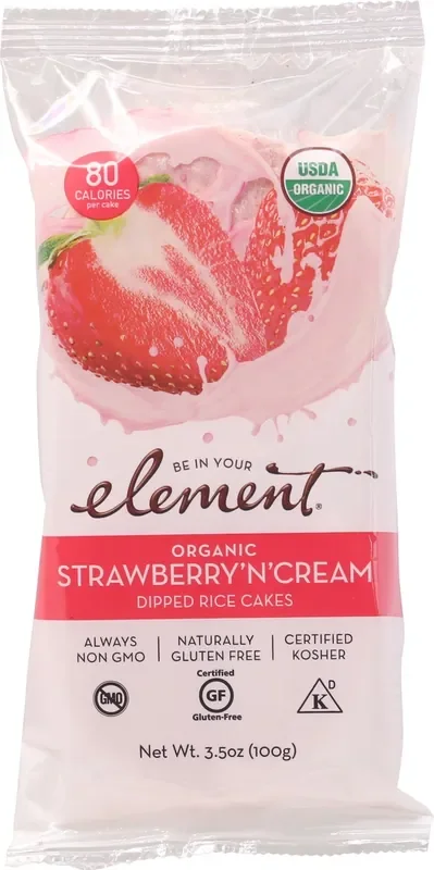 Element Organic Strawberry ‘N‘ Cream Dipped Rice Cakes 3.5 oz