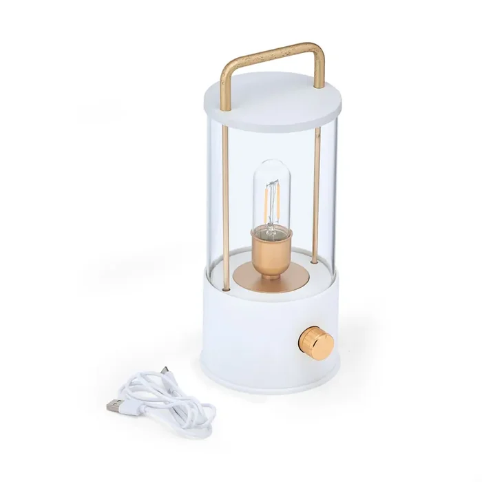 Elements LED Rechargeable Lantern 10 Inch White