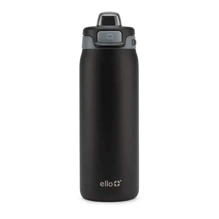 Ello Pop & Fill 18oz Stainless Steel Water Bottle – Tonal Black