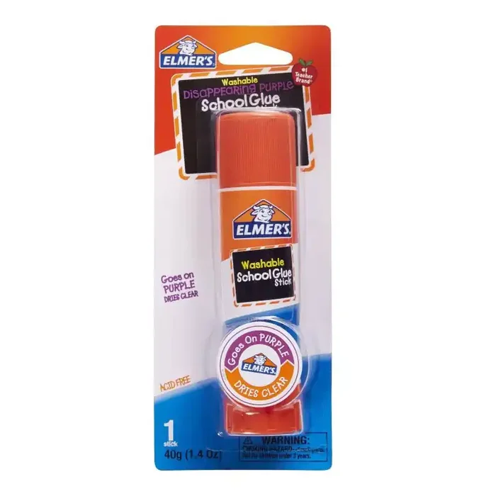 Elmer‘s 1.4oz Washable School Glue Stick – Disappearing Purple