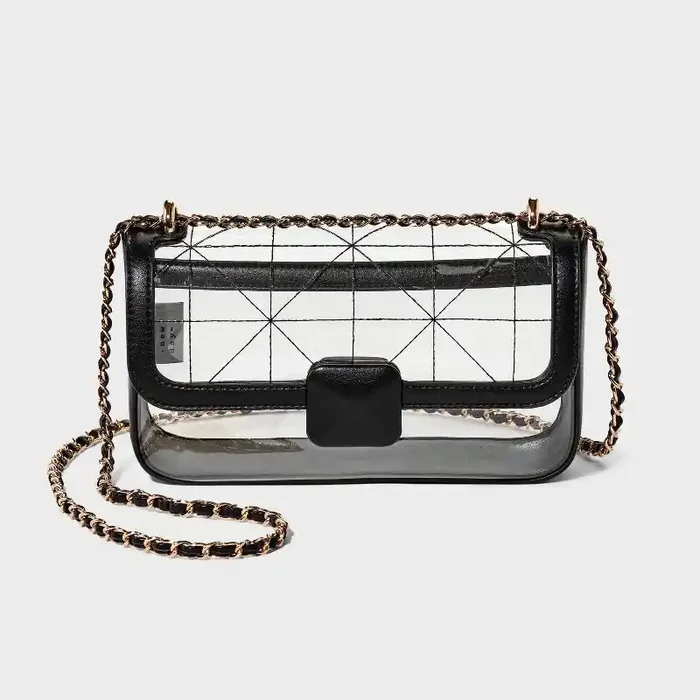 Elongated Refined Crossbody Bag – A New Day™ Clear Shell, Adjustable Strap, Structured Design